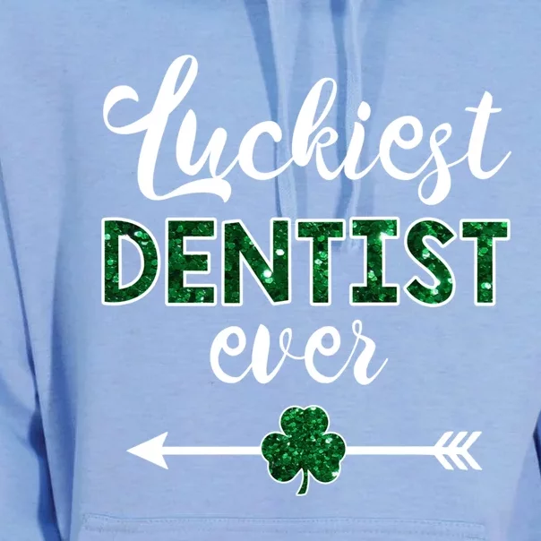 Luckiest Dentist Ever Great Gift Funny St Patrick Day Gift Unisex Surf Hoodie