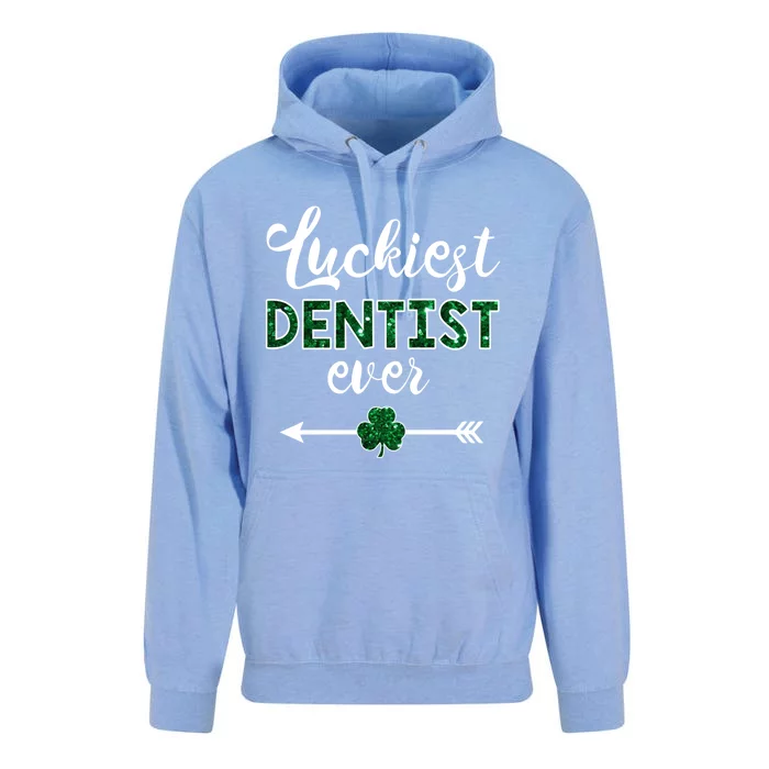 Luckiest Dentist Ever Great Gift Funny St Patrick Day Gift Unisex Surf Hoodie