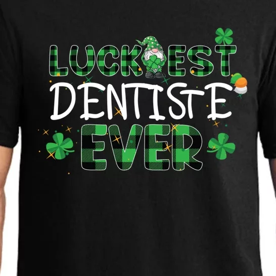 Luckiest Dentist Ever St Patricks Day Dental Hygienist Teeth Gift Pajama Set