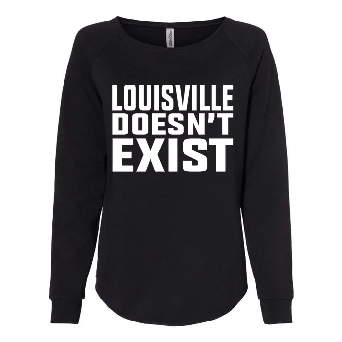 Louisville Doesn’T Exist Womens California Wash Sweatshirt