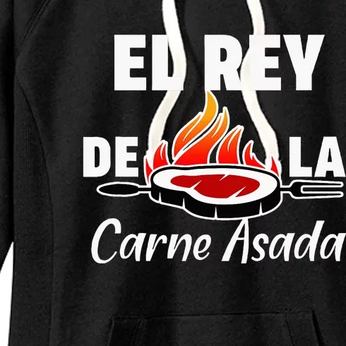 Latino Dad El Rey De La Carne Asada Women's Fleece Hoodie