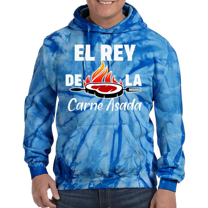 Latino Dad El Rey De La Carne Asada Tie Dye Hoodie