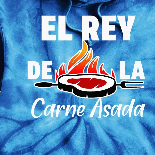 Latino Dad El Rey De La Carne Asada Tie Dye Hoodie