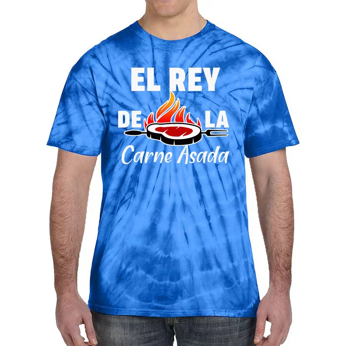 Latino Dad El Rey De La Carne Asada Tie-Dye T-Shirt