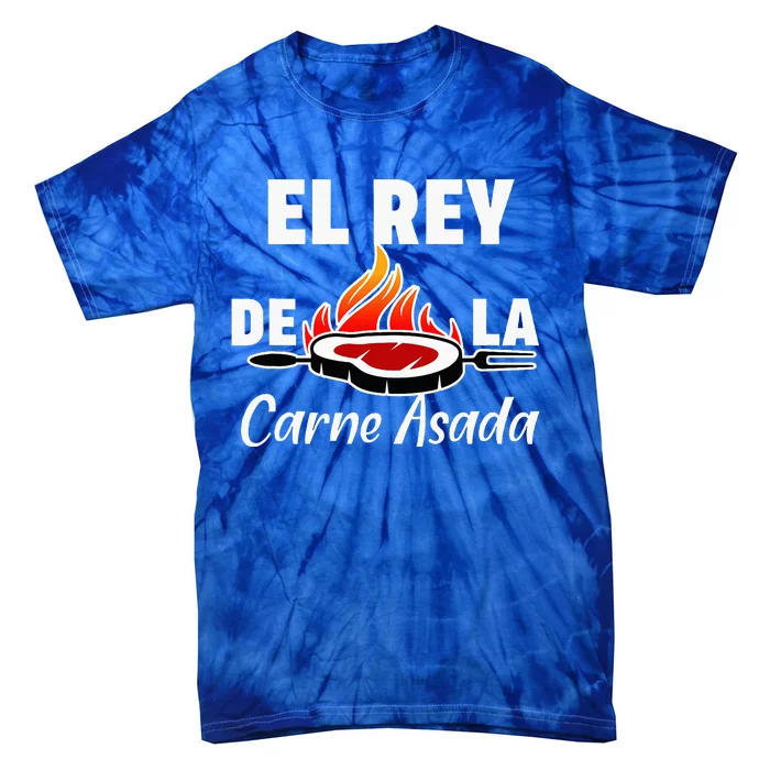 Latino Dad El Rey De La Carne Asada Tie-Dye T-Shirt