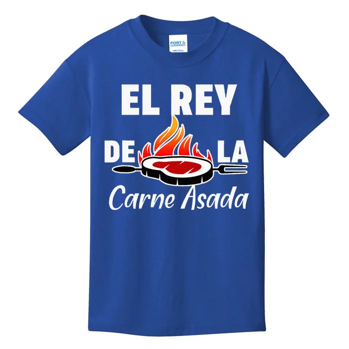 Latino Dad El Rey De La Carne Asada Kids T-Shirt