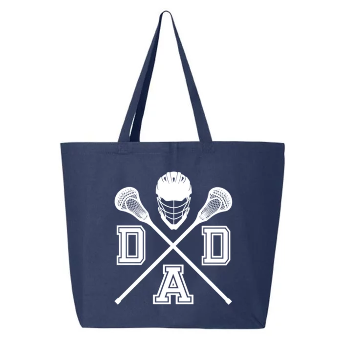 Lacrosse Dad Fathers Day Lax Gift Distressed Lacrosse Logo For Lacrosse Lovers 25L Jumbo Tote