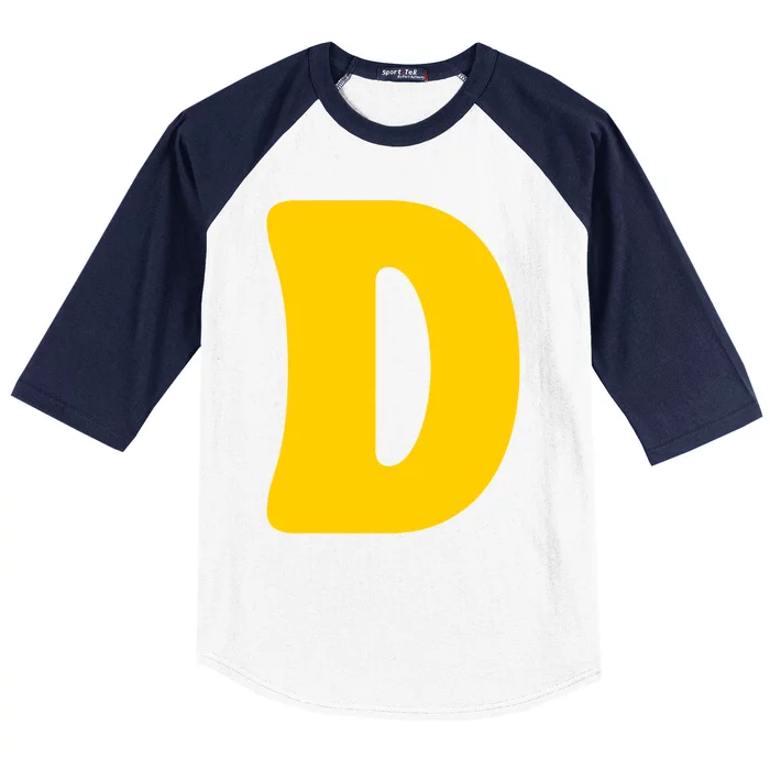 Letter D Funny Chipmunk Group Matching Halloween Costume Baseball Sleeve Shirt