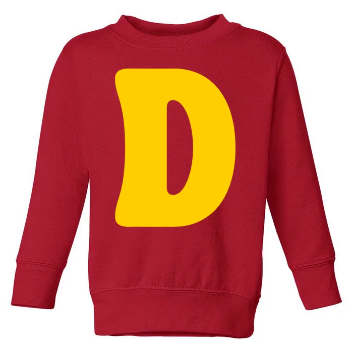 Letter D Funny Chipmunk Group Matching Halloween Costume Toddler Sweatshirt