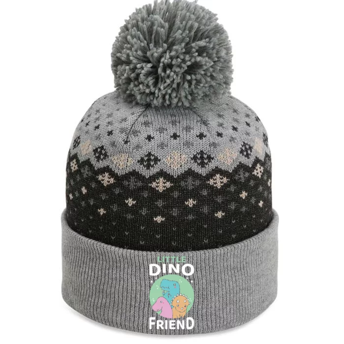 Little Dino Friend I Dinosaur Trex Dinosaurrus The Baniff Cuffed Pom Beanie