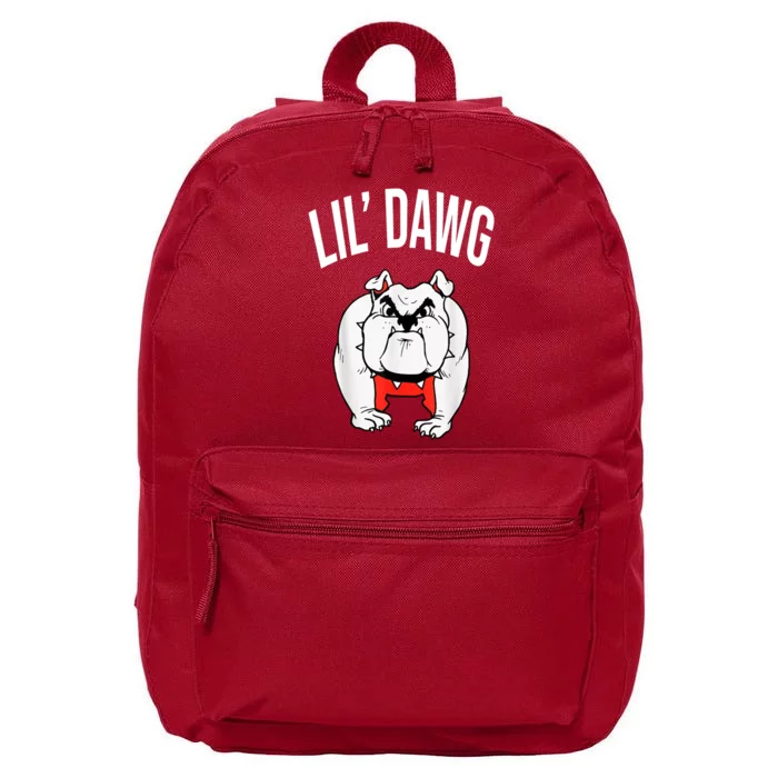 Lil' Dawg Football Fan 16 in Basic Backpack