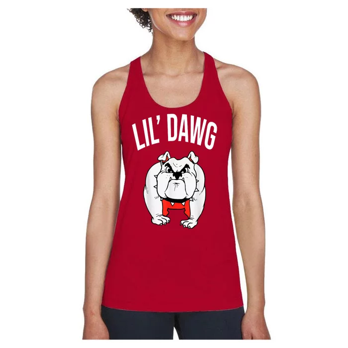 Lil' Dawg Football Fan Women's Racerback Tank