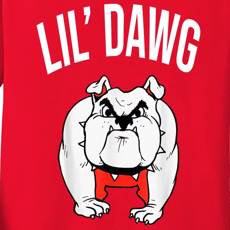 Lil' Dawg Football Fan Kids Long Sleeve Shirt