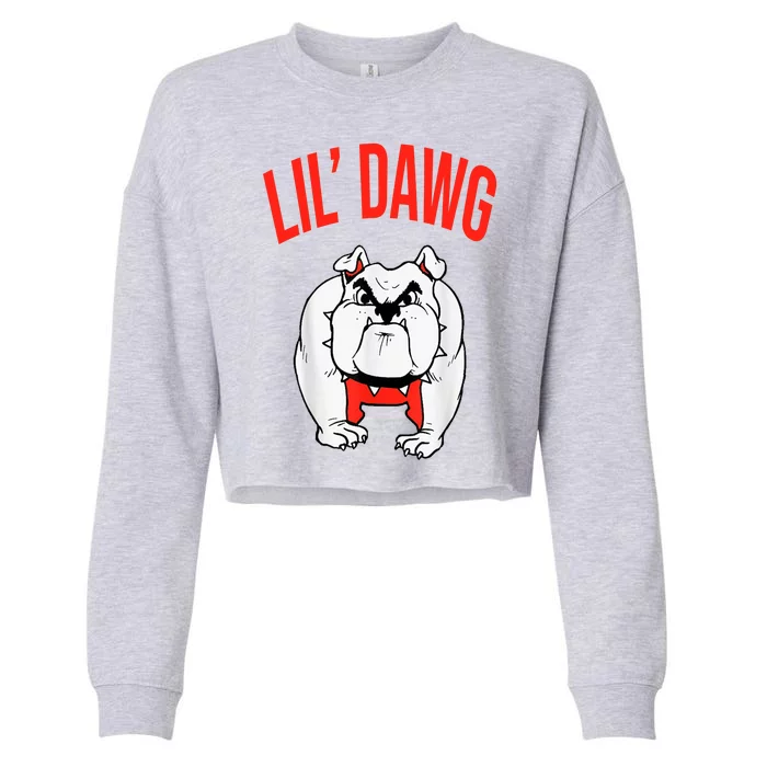 Lil' Dawg Football Fan Cropped Pullover Crew