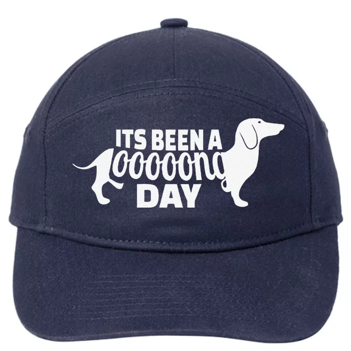 Long Day Funny Dachshund Doxie Wiener Dog Gift 7-Panel Snapback Hat