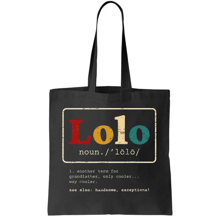 Lolo Definition Filipino Grandpa for a Pinoy Tote Bag