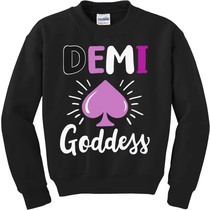 LGBTQ Demisexual Flag Demi Goddess Ace Pride Asexual Kids Sweatshirt