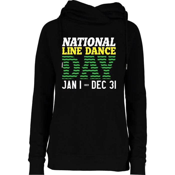 Line Dance Funny National Line Dance Day Womens Funnel Neck Pullover Hood