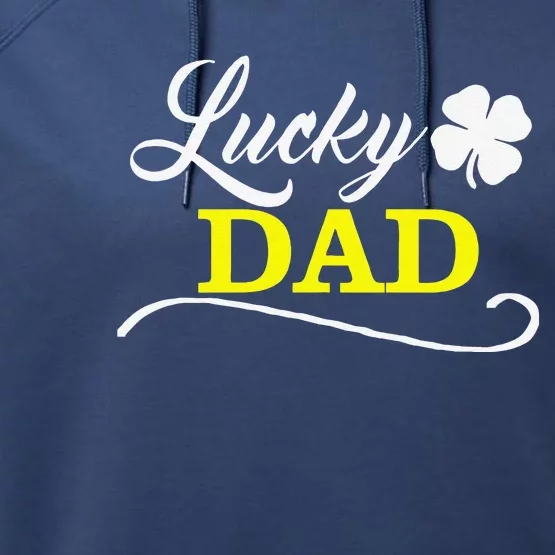 LUCKY DAD Fun Family Saint Patrick's Day Holiday Performance Fleece Hoodie