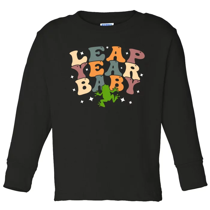 Leap Day Frog Birthday Gift Toddler Long Sleeve Shirt