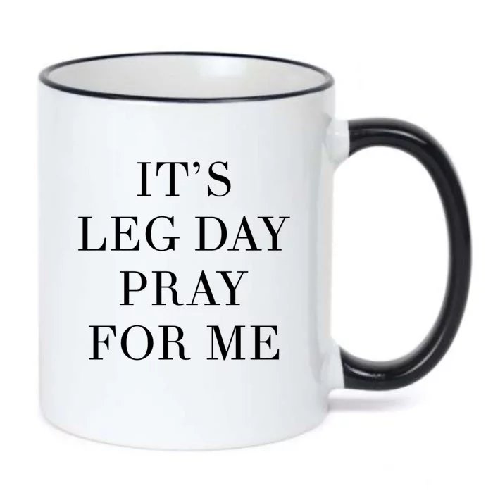 Leg Day Funny Christian Pray Workout Fitness Weightlifting Meaningful Gift Black Color Changing Mug