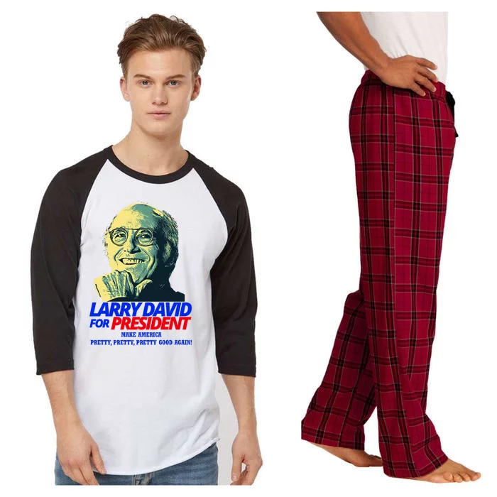 Larry David For President Make America Pretty Good Again Raglan Sleeve Pajama Set