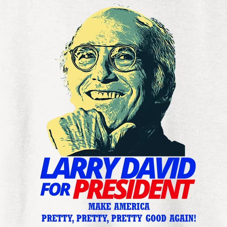 Larry David For President Make America Pretty Good Again Women's Crop Top Tee