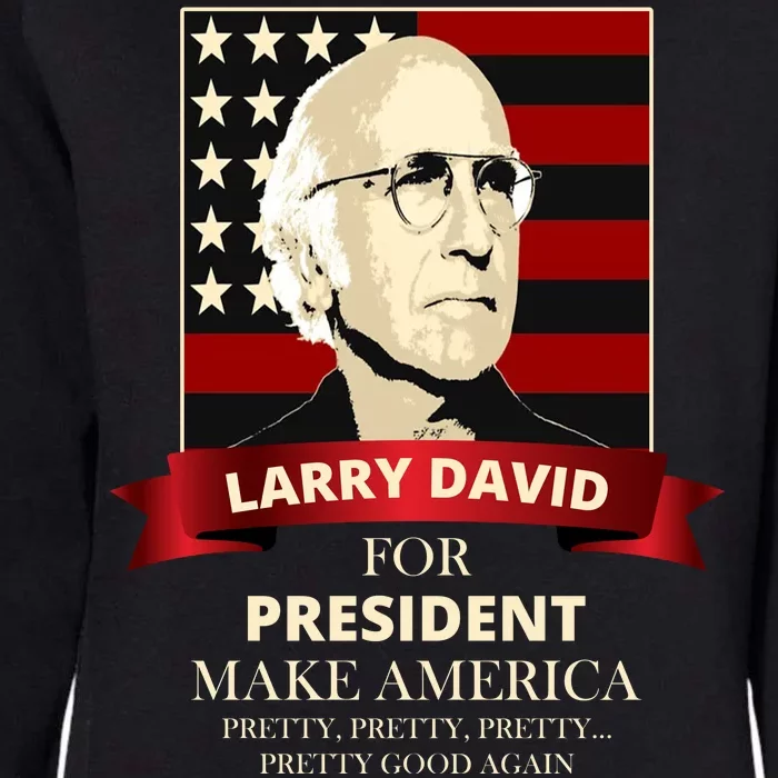 Larry David For President Womens California Wash Sweatshirt