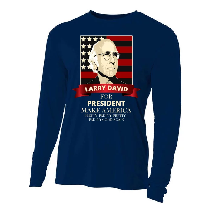 Larry David For President Cooling Performance Long Sleeve Crew