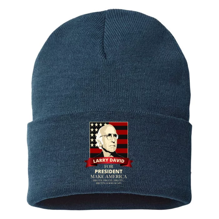 Larry David For President Sustainable Knit Beanie