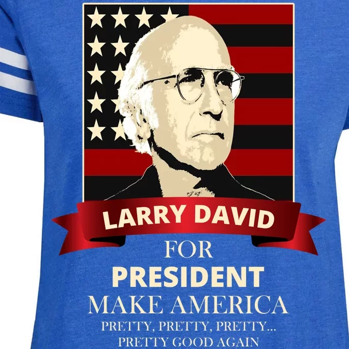 Larry David For President Enza Ladies Jersey Football T-Shirt