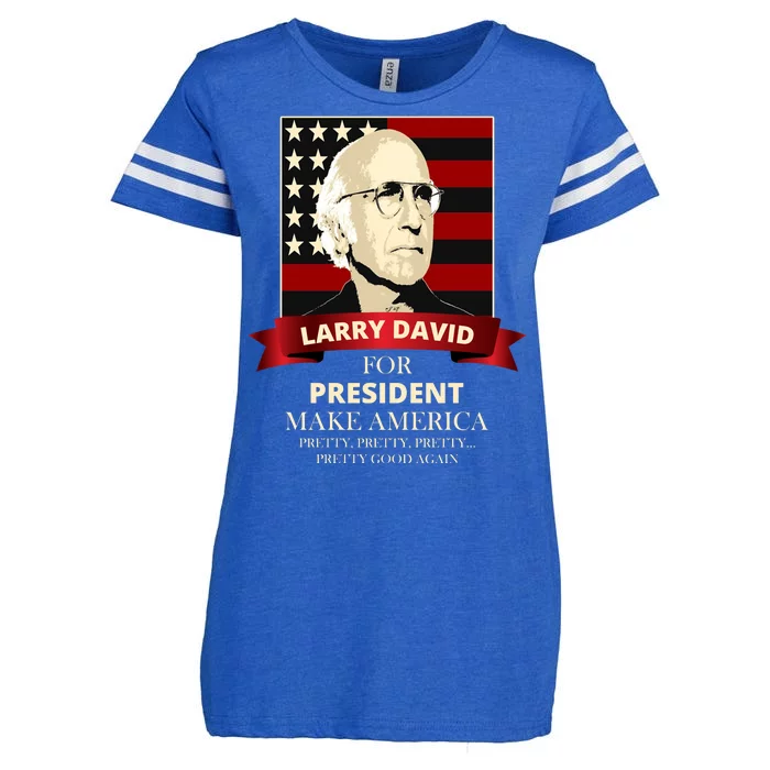 Larry David For President Enza Ladies Jersey Football T-Shirt