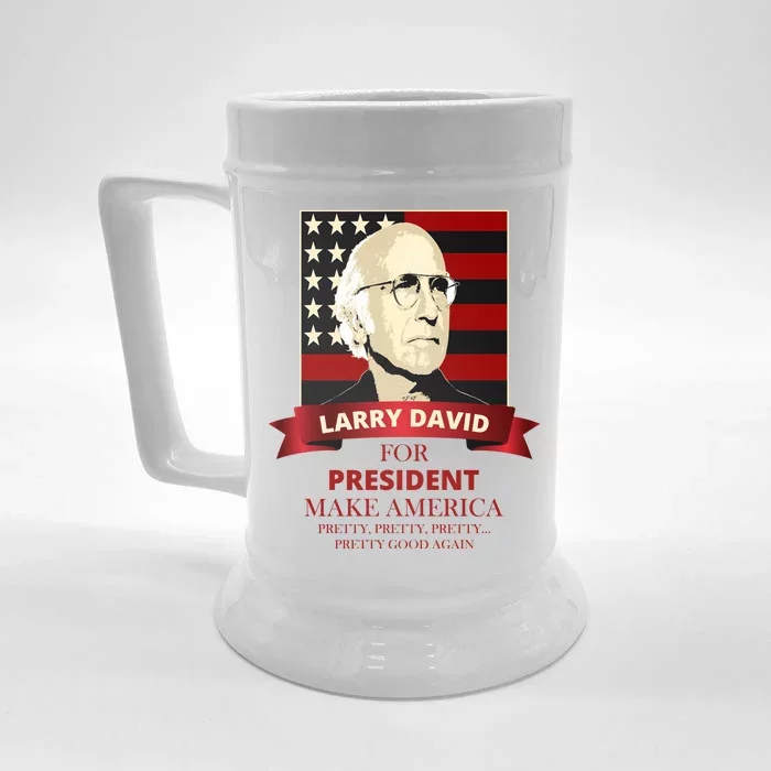 Larry David For President Front & Back Beer Stein