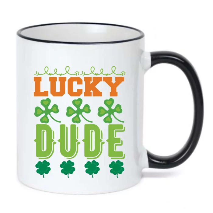 Lucky Dude Funny St Patrick' Day Gift Black Color Changing Mug