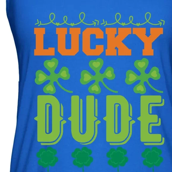 Lucky Dude Funny St Patrick' Day Gift Ladies Essential Flowy Tank