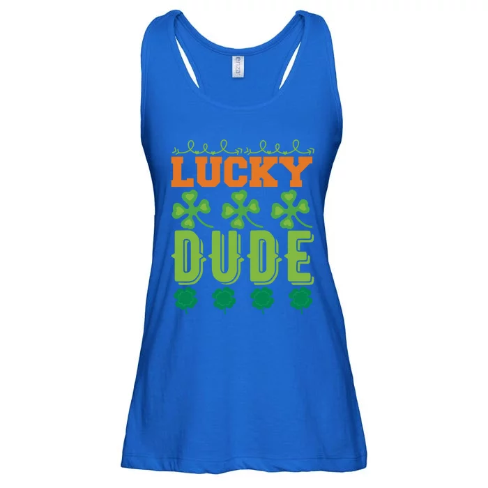 Lucky Dude Funny St Patrick' Day Gift Ladies Essential Flowy Tank