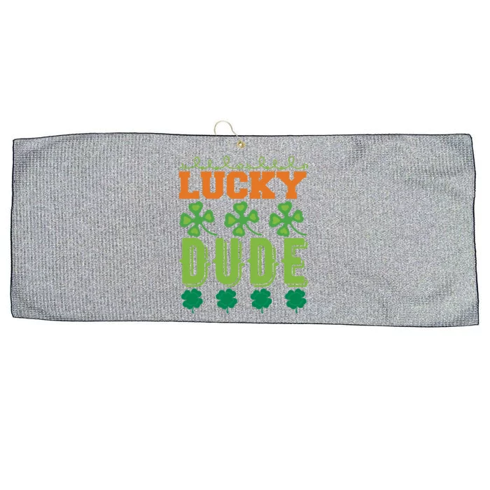 Lucky Dude Funny St Patrick' Day Gift Large Microfiber Waffle Golf Towel