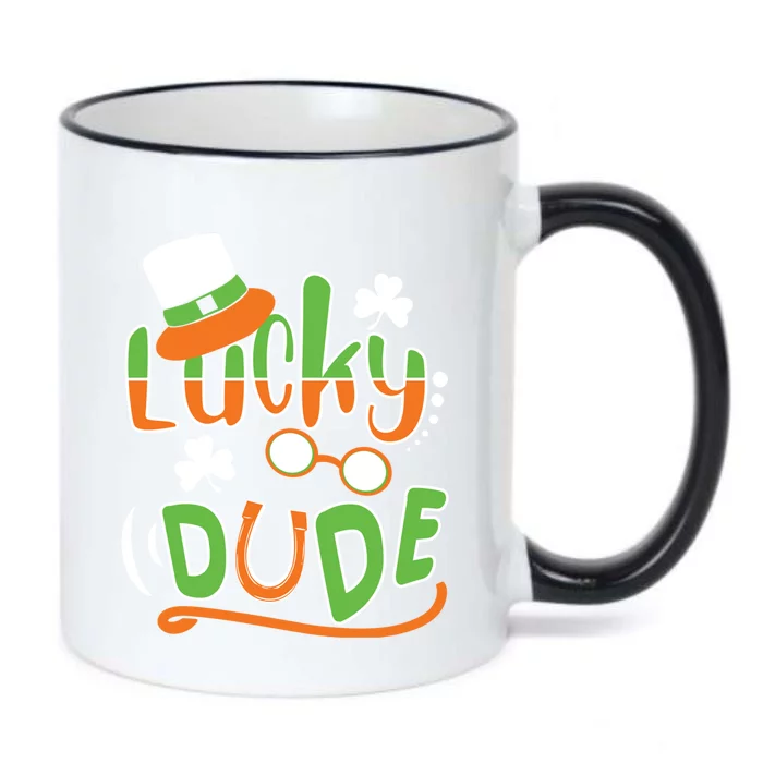 Lucky Dude Funny St Patrick' Day Cool Gift Black Color Changing Mug