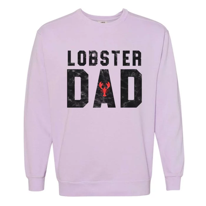 Lobster Dad Funny Vintage Black Gift Garment-Dyed Sweatshirt