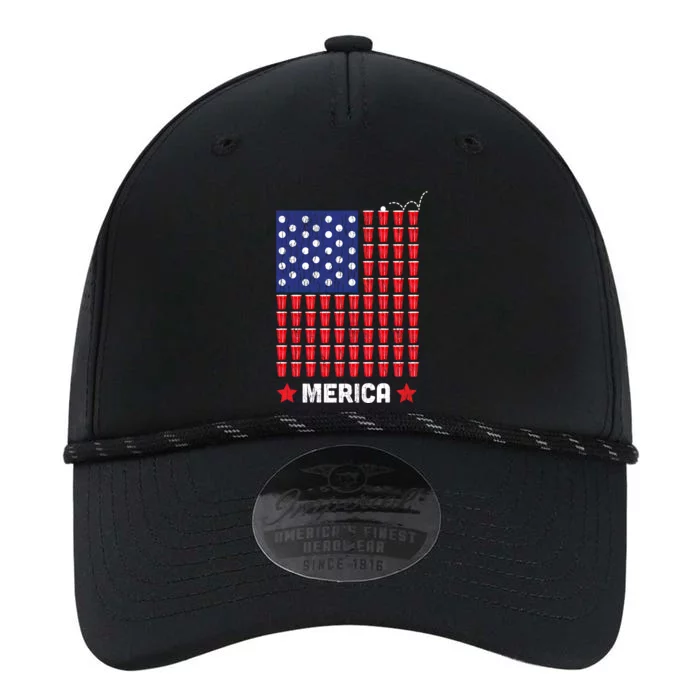 Labor Day Gift Beer Pong Merica Gift Performance The Dyno Cap