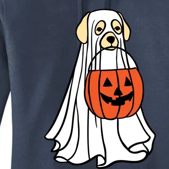 Labrador Dog Ghost Funny Halloween Pumpkin For Dog Lovers Great Gift Women's Pullover Hoodie