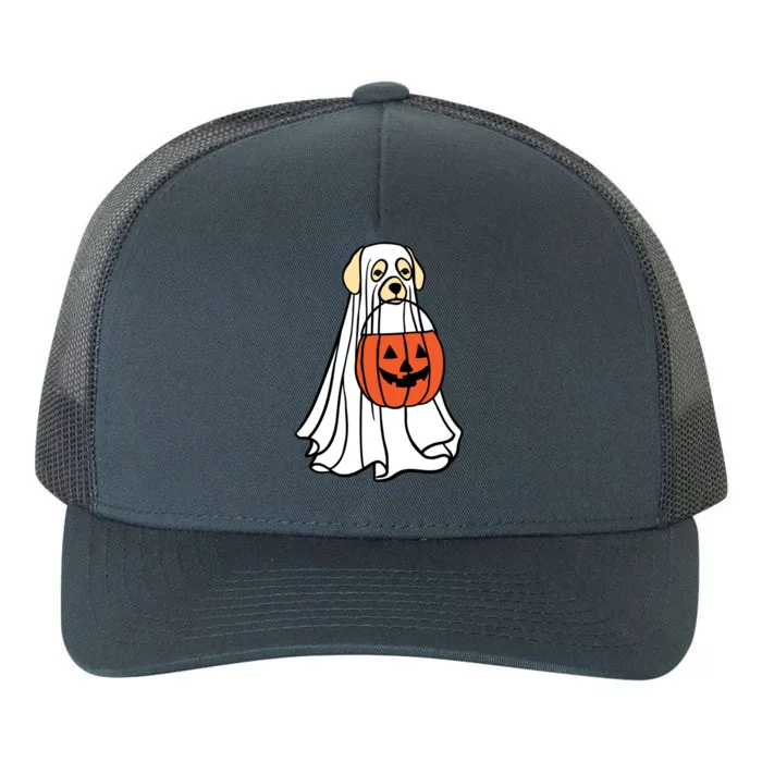 Labrador Dog Ghost Funny Halloween Pumpkin For Dog Lovers Gift Yupoong Adult 5-Panel Trucker Hat