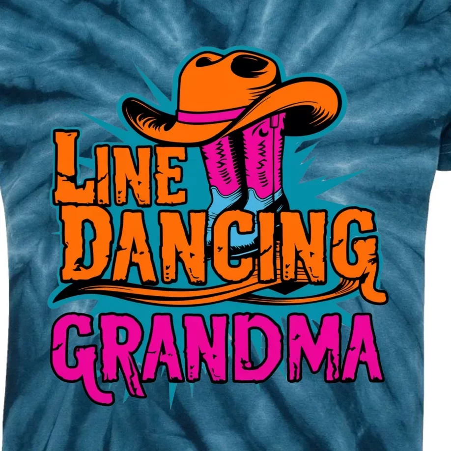 Line Dancing Grandma Fun And Sassy Kids Tie-Dye T-Shirt