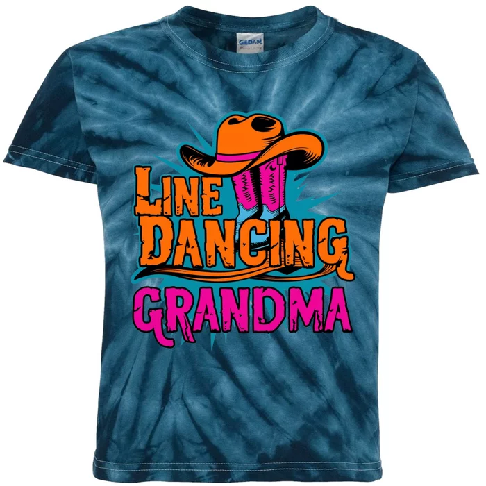 Line Dancing Grandma Fun And Sassy Kids Tie-Dye T-Shirt