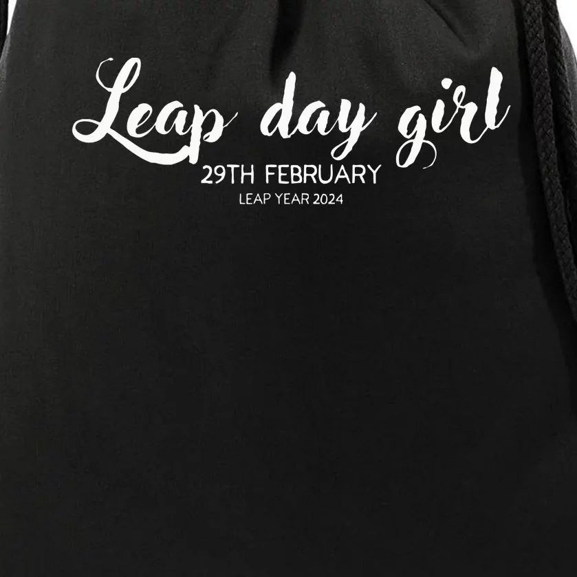 Leap Day Girl 29th February Leap Year Birthday 2024 Party Drawstring Bag