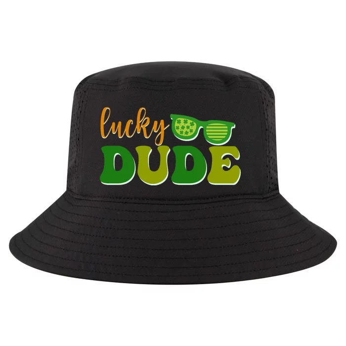 Lucky Dude Glasses Retro St Patrick Day Cool Comfort Performance Bucket Hat