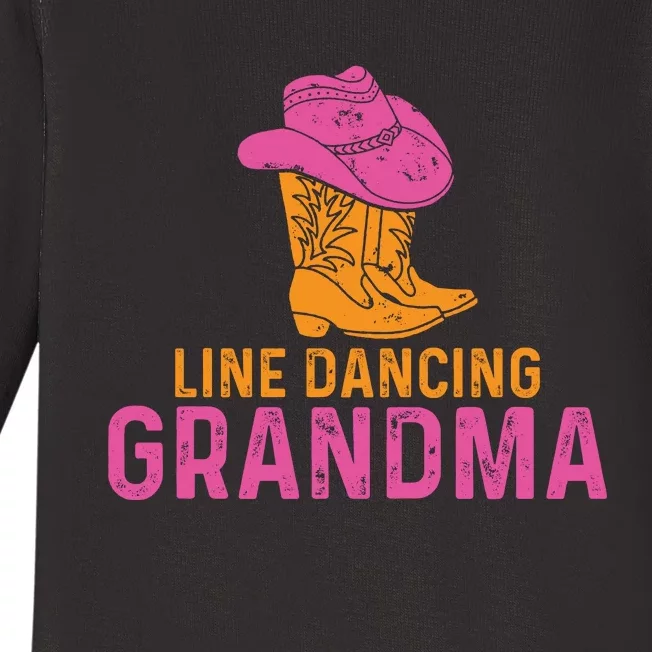 Line Dancing Grandma T Baby Long Sleeve Bodysuit