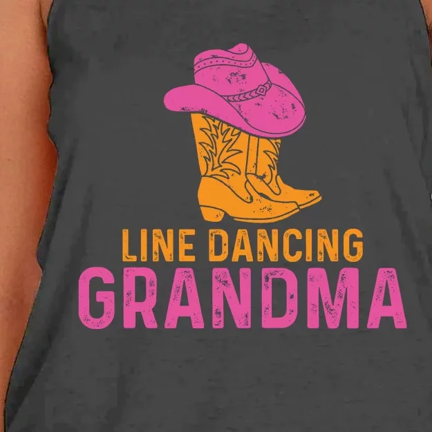 Line Dancing Grandma T Women's Knotted Racerback Tank