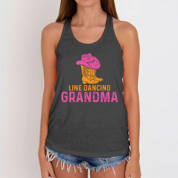 Line Dancing Grandma T Women's Knotted Racerback Tank