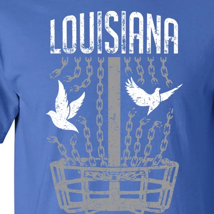 Louisiana Disc Golf Player Breaking Chains Birdie Cool Gift Tall T-Shirt